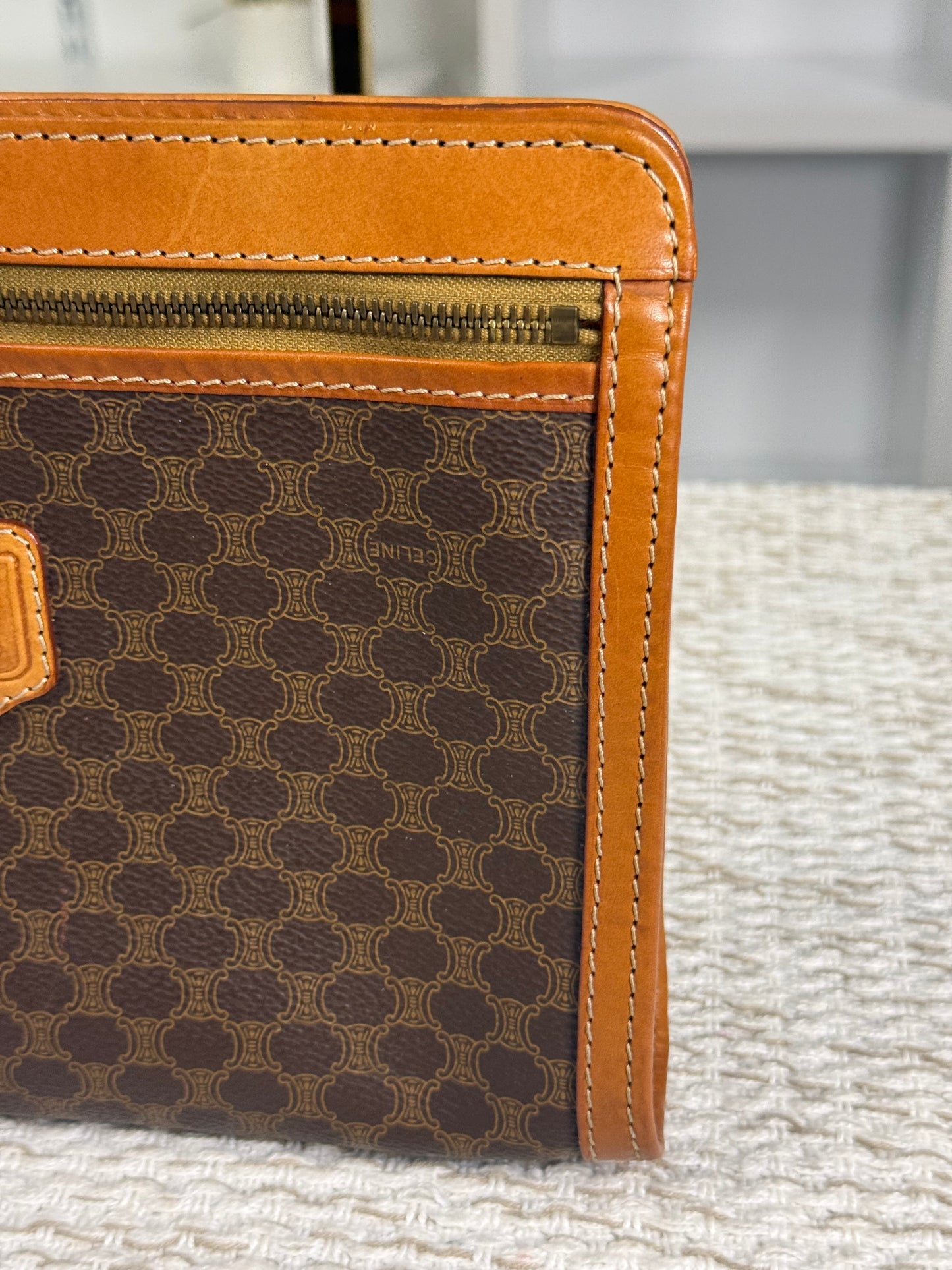 VINTAGE CELINE MACADAM CLUTCH BAG