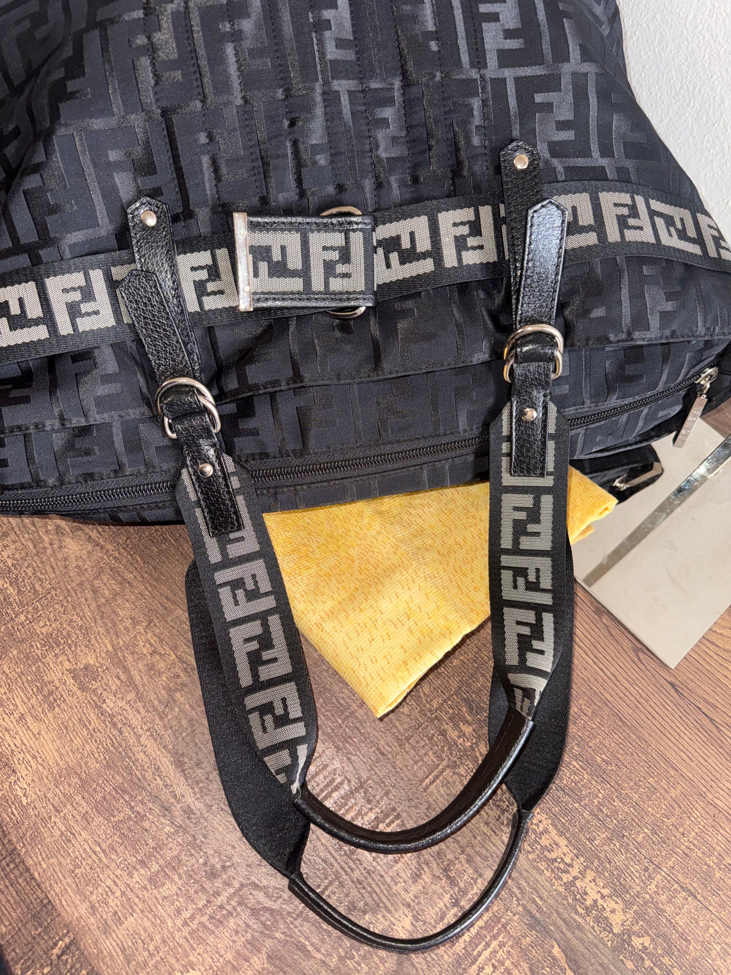 Fendi Nylon Zucca Shoulder Bag