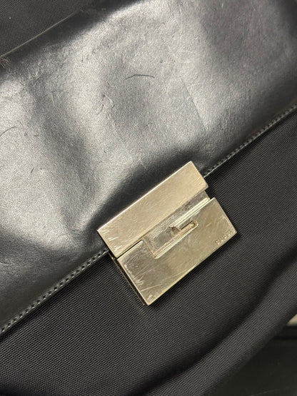 Gucci Black Nylon and Leather Shoulder Bag