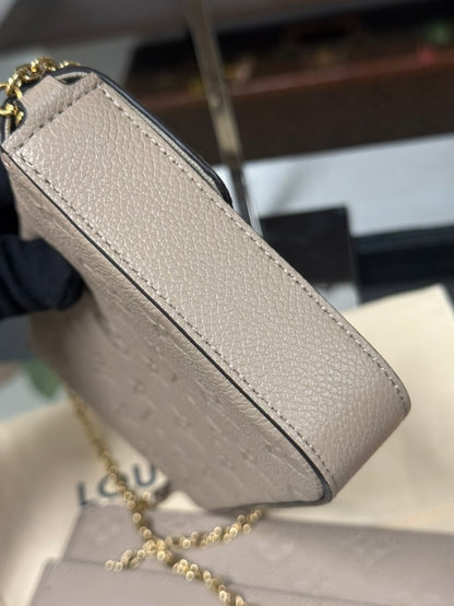 Louis Vuitton Pochette Félicie Monogram Empreinte Tourterelle Empreinte