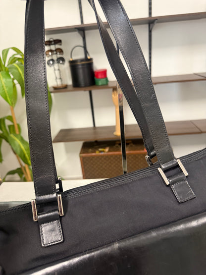 Gucci Black Nylon and Leather Shoulder Bag