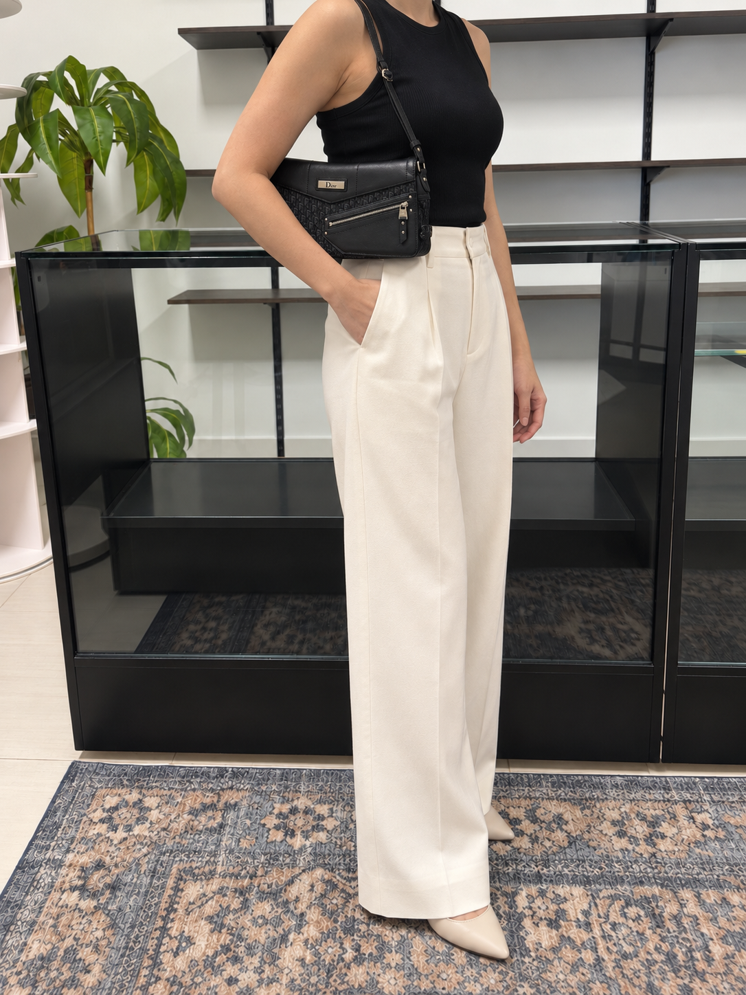 Christian Dior Street Chic Trotter Shoulder Bag in Black