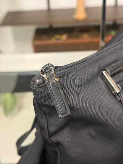 Gucci Black Nylon and Leather Shoulder Bag