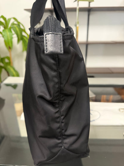 Prada Black Nylon Large Two-Way Handbag and Shoulder Bag