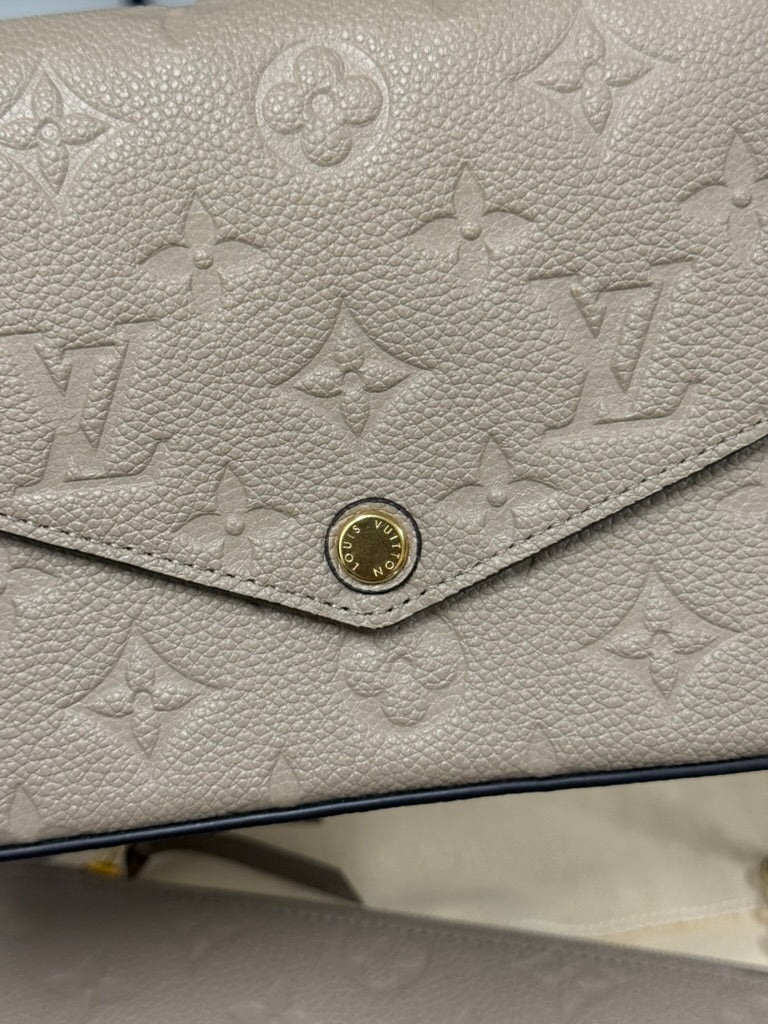 Louis Vuitton Pochette Félicie Monogram Empreinte Tourterelle Empreinte