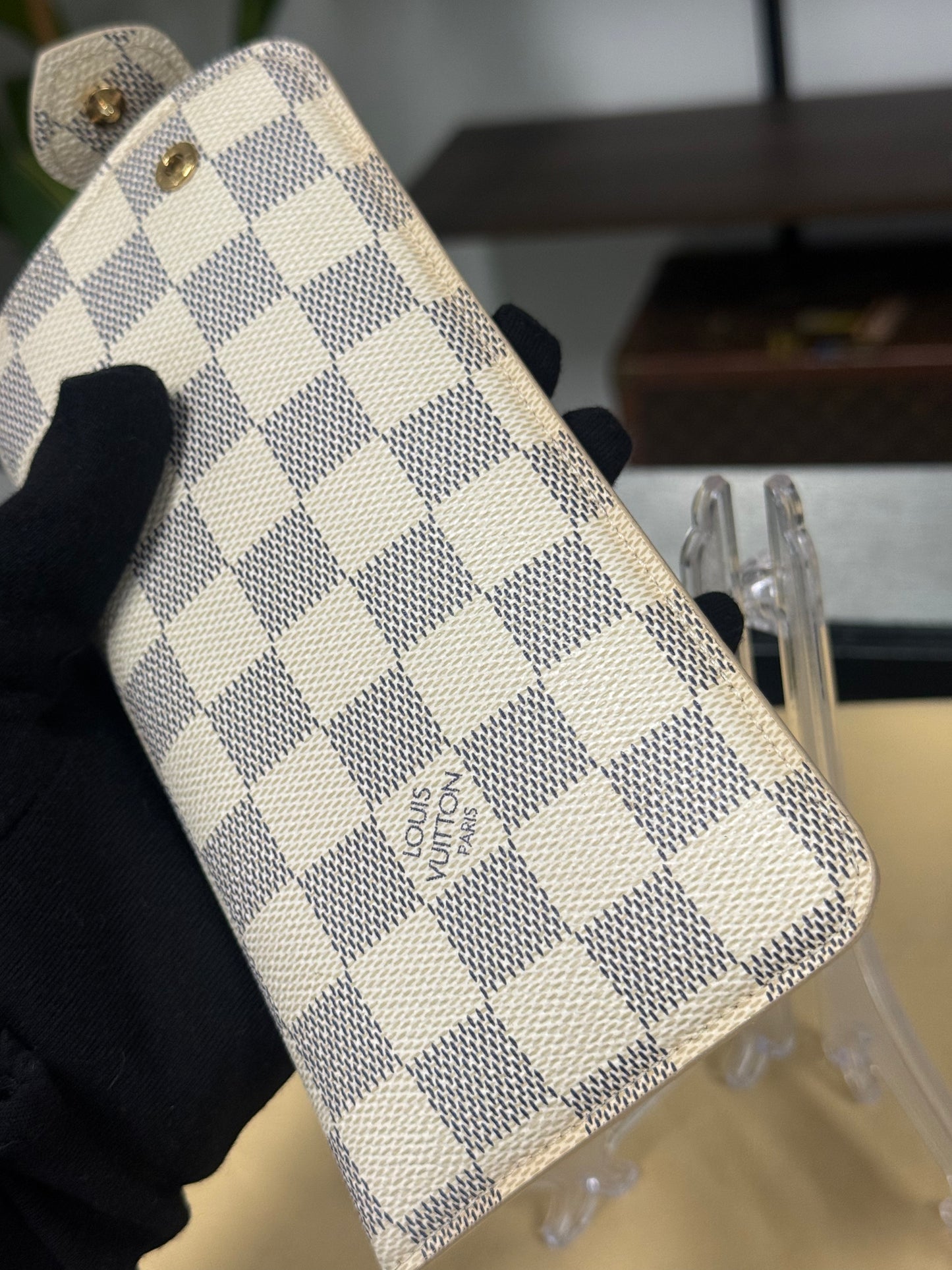 Louis Vuitton Étui Lunettes MM Damier Azur Sunglasses and Eyeglasses Case N60025