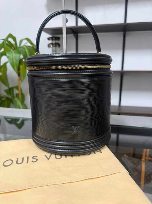 Louis Vuitton Vintage Cannes Vanity Handbag in Black Noir Epi Leather M48032