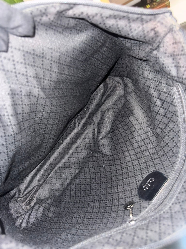 Gucci Black Nylon and Leather Shoulder Bag