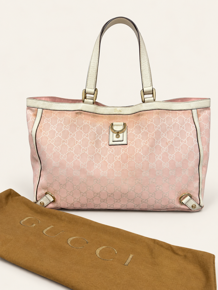 Abbey Tote Bag 141472 in Pink GG Jacquard