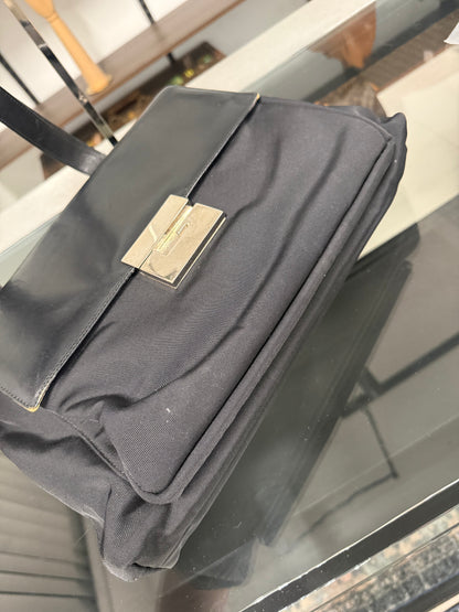 Gucci Black Nylon and Leather Shoulder Bag