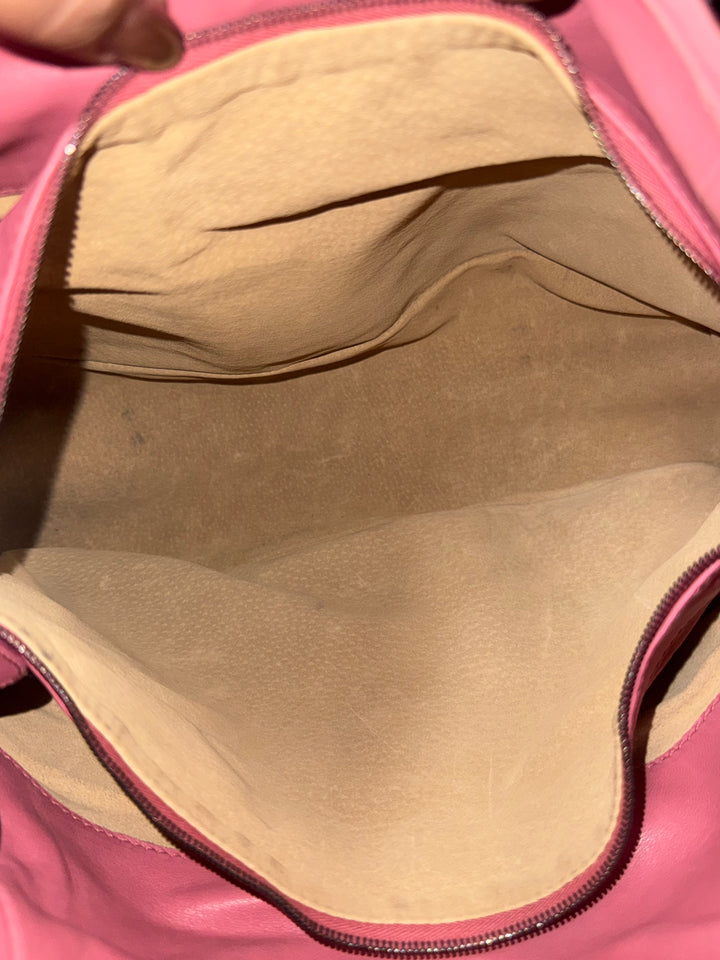 Intrecciato Ball Hobo Nappa Leather Pink Shoulder Bag