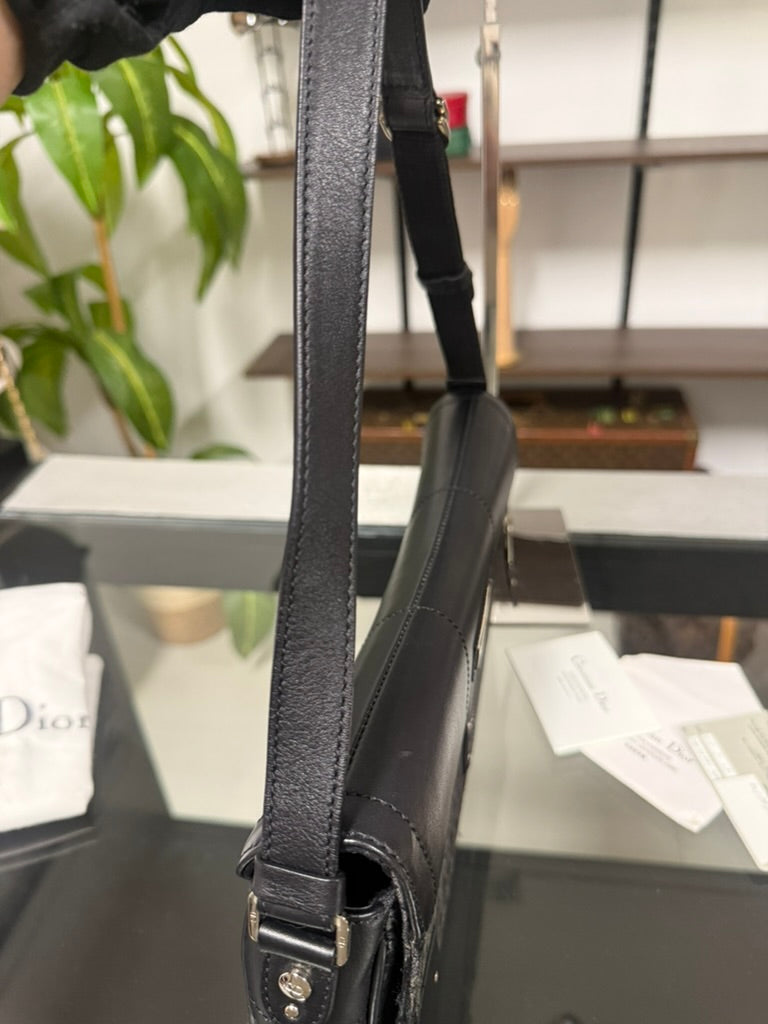 Christian Dior Street Chic Trotter Shoulder Bag in Black