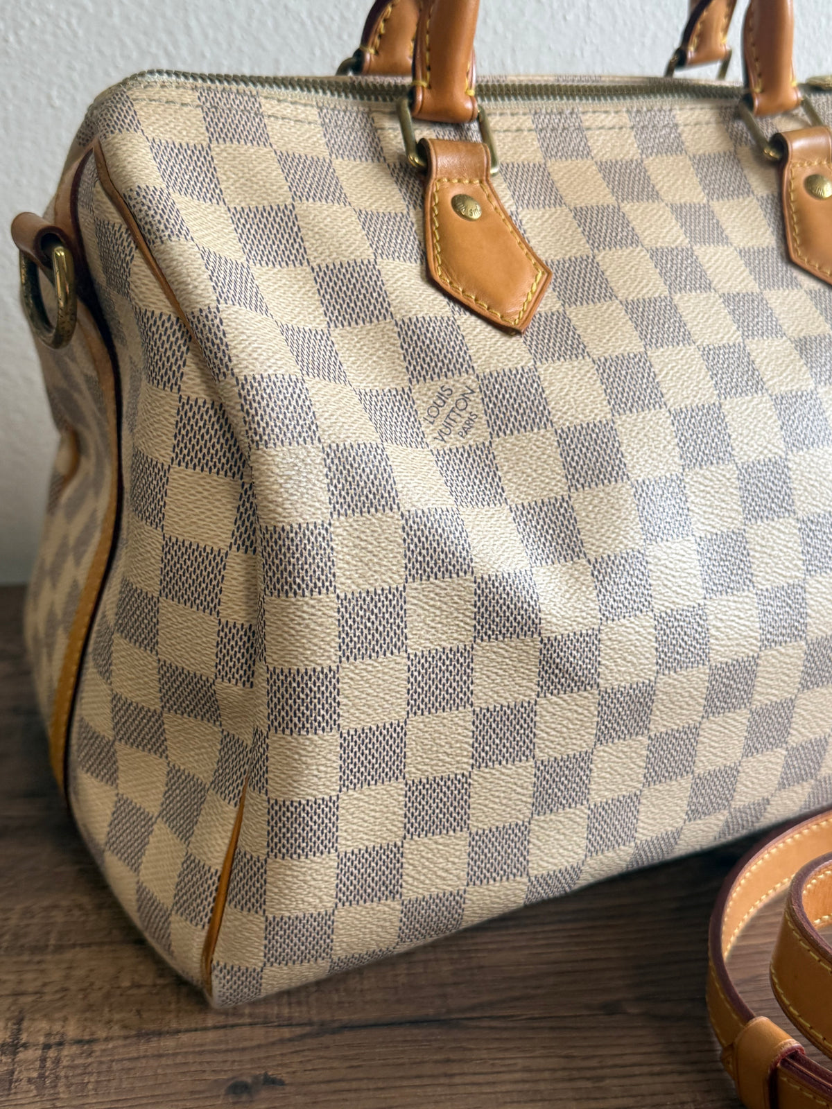 Louis Vuitton Speedy Bandoulière 30 in Damier Azur N41373
