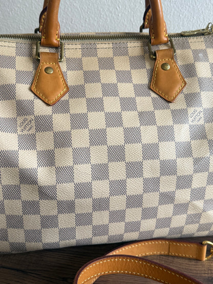 Louis Vuitton Speedy Bandoulière 30 in Damier Azur N41373
