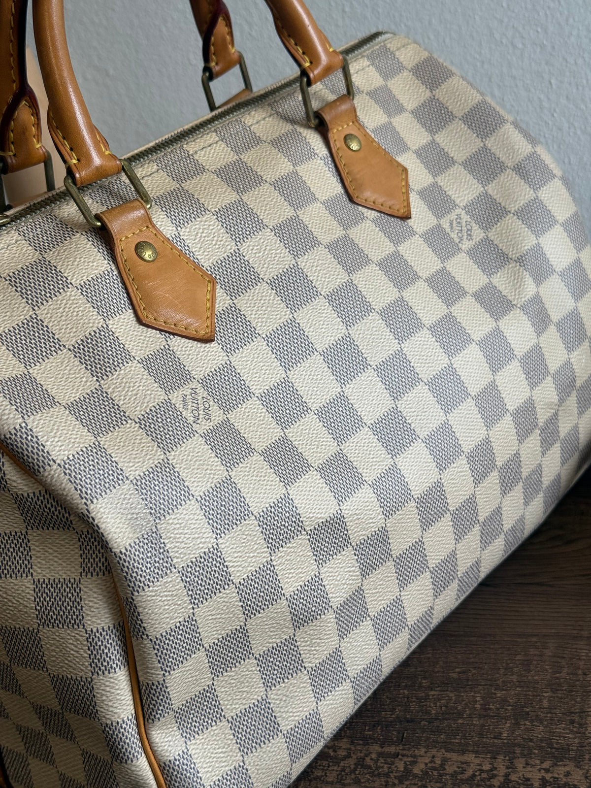 Louis Vuitton Speedy Bandoulière 30 in Damier Azur N41373