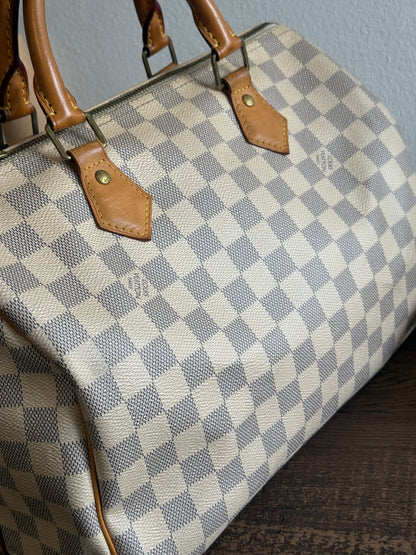Louis Vuitton Speedy Bandoulière 30 in Damier Azur N41373