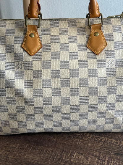 Louis Vuitton Speedy Bandoulière 30 in Damier Azur N41373