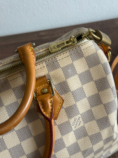 Louis Vuitton Speedy Bandoulière 30 in Damier Azur N41373