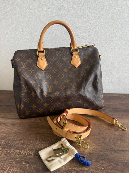 LOUIS VUITTON SPEEDY 30 BANDOULIERE IN MONOGRAM