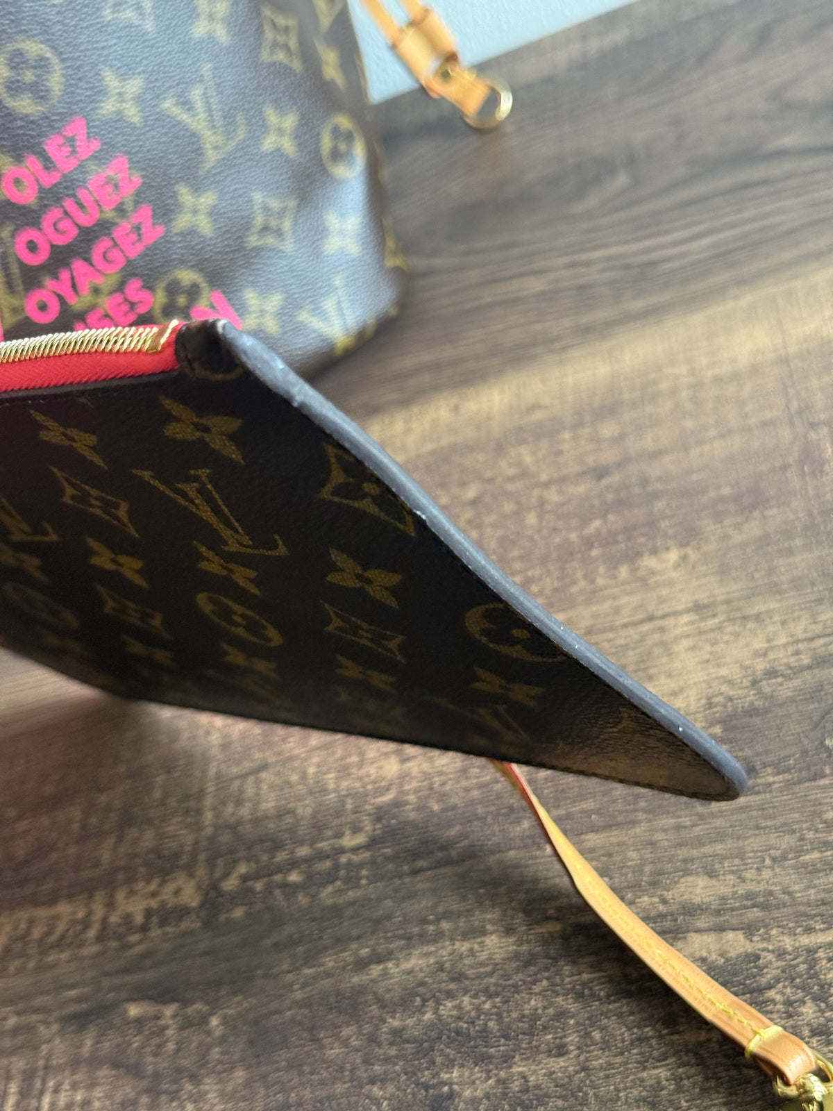 LOUIS VUITTON LIMITED EDITION NEVERFULL MM GRENADE V IN MONOGRAM PINK