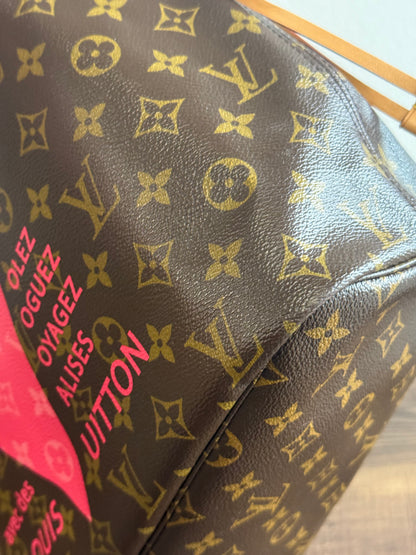 LOUIS VUITTON LIMITED EDITION NEVERFULL MM GRENADE V IN MONOGRAM PINK