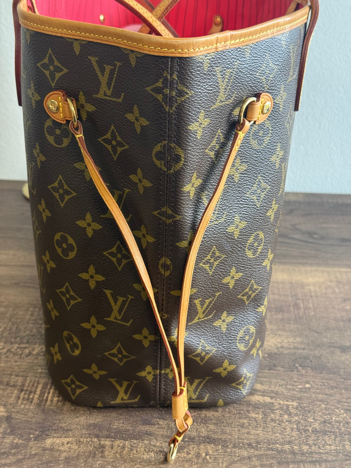 LOUIS VUITTON LIMITED EDITION NEVERFULL MM GRENADE V IN MONOGRAM PINK