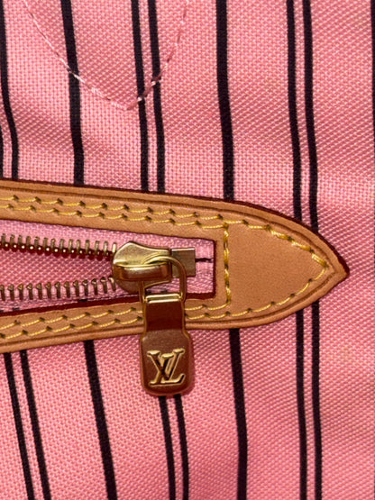 LOUIS VUITTON LIMITED EDITION NEVERFULL MM JUNGLE DOTS MONOGRAM SUGAR PINK POPPY