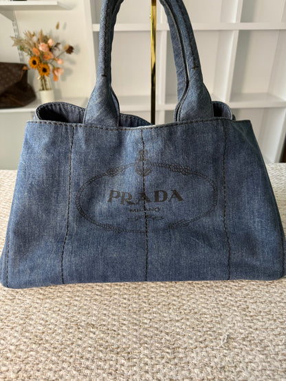 Logo Canapa Avio Denim Tote Bag