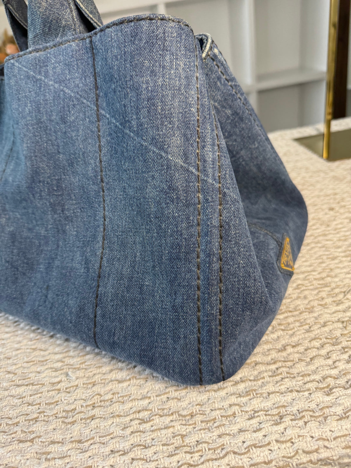 Logo Canapa Avio Denim Tote Bag