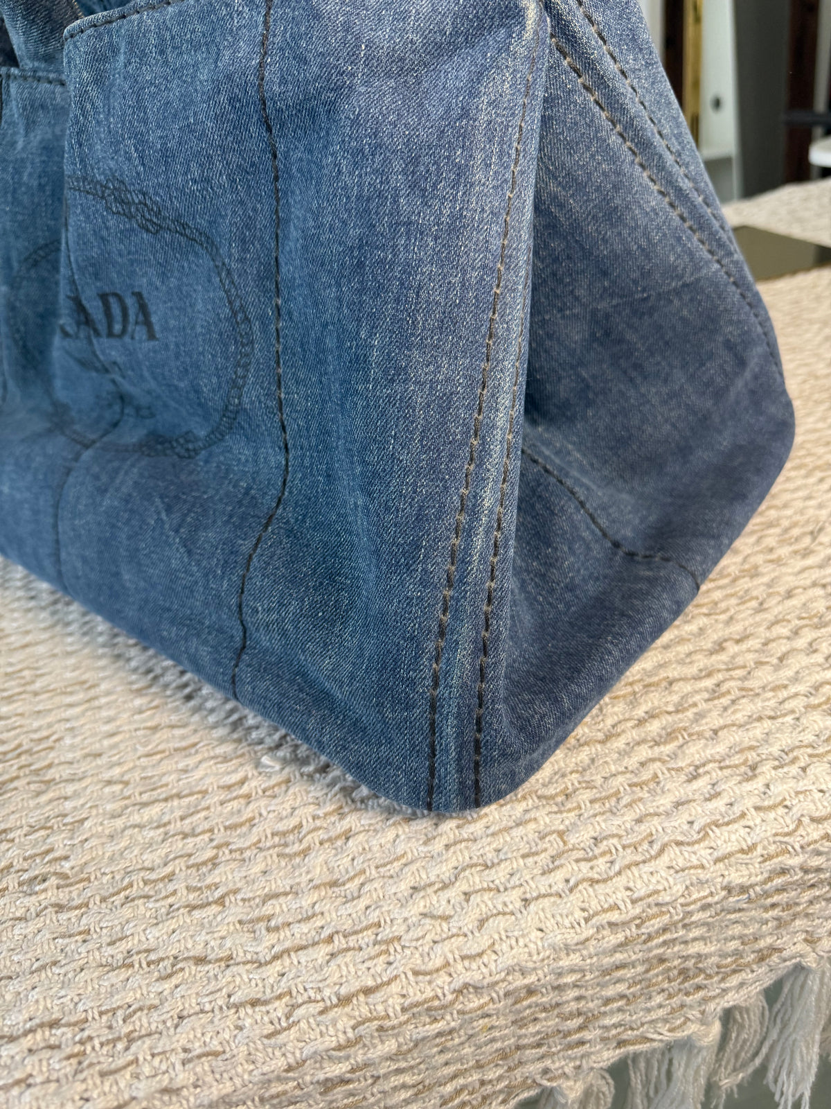 Logo Canapa Avio Denim Tote Bag