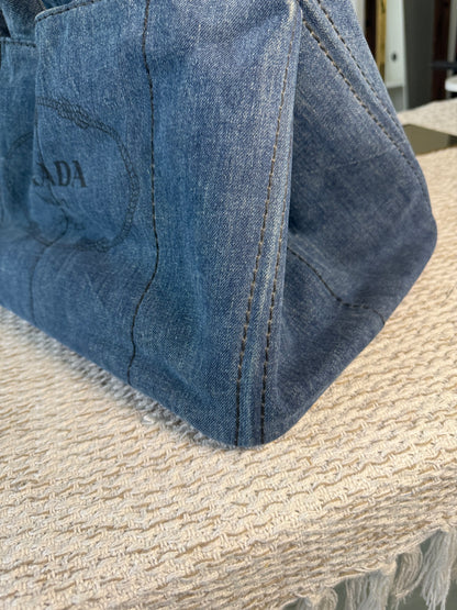 Logo Canapa Avio Denim Tote Bag