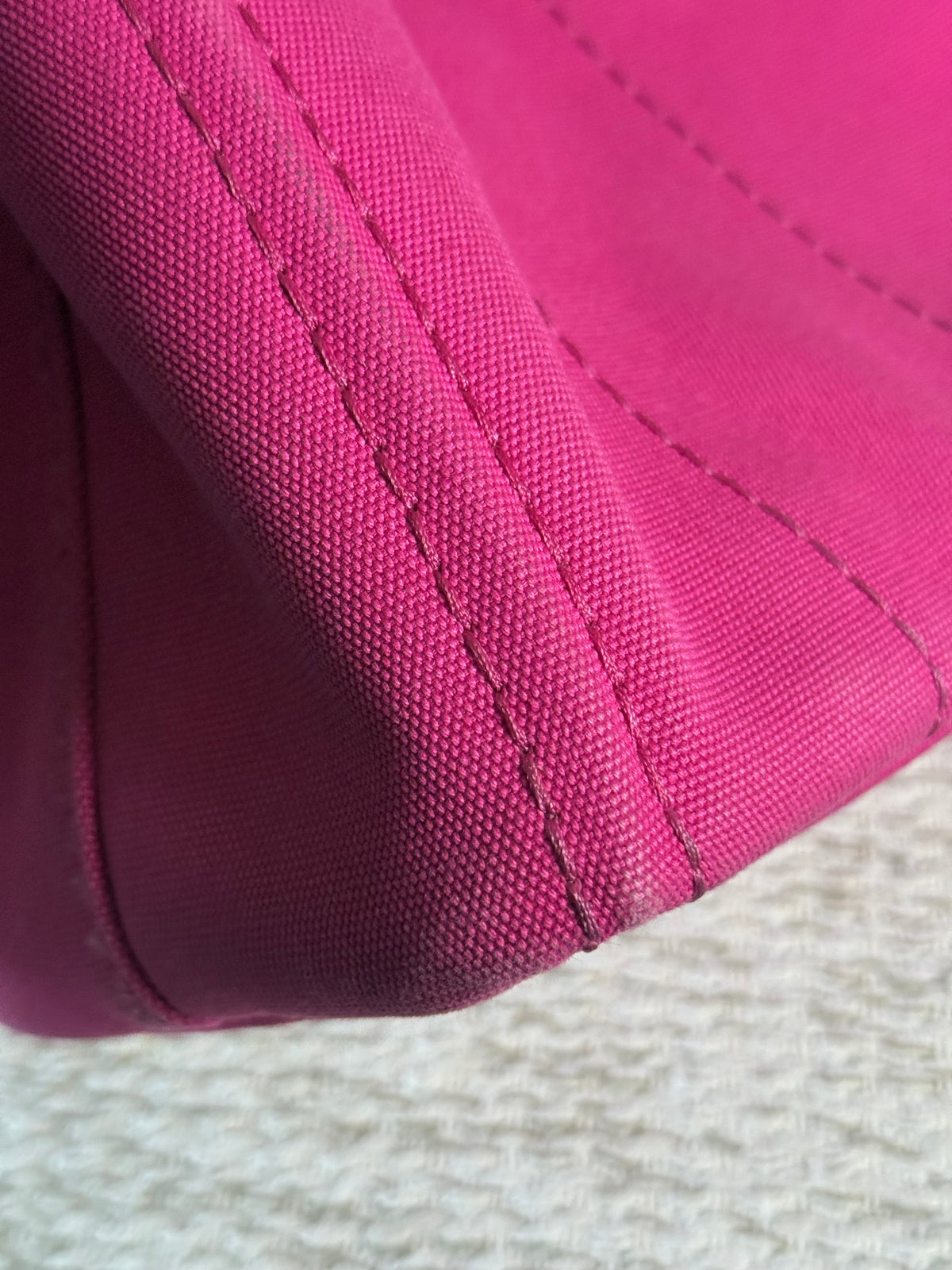 Pink Canapa Canvas Logo-Print Small Tote Bag