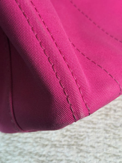 Pink Canapa Canvas Logo-Print Small Tote Bag