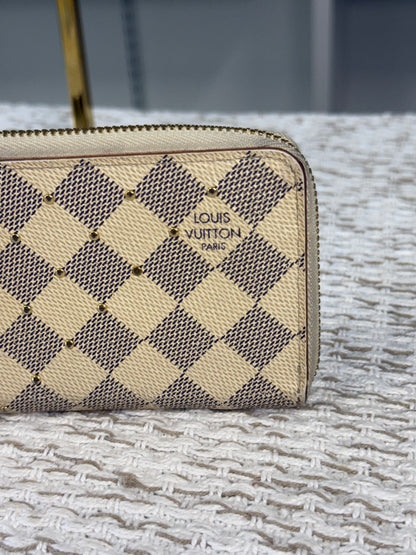 DAMIER AZUR PORTefeuille CLÉMENCE ROSE BALLERINE N61264