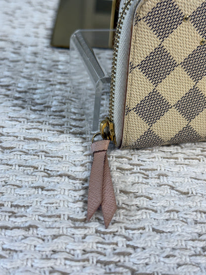 DAMIER AZUR PORTefeuille CLÉMENCE ROSE BALLERINE N61264