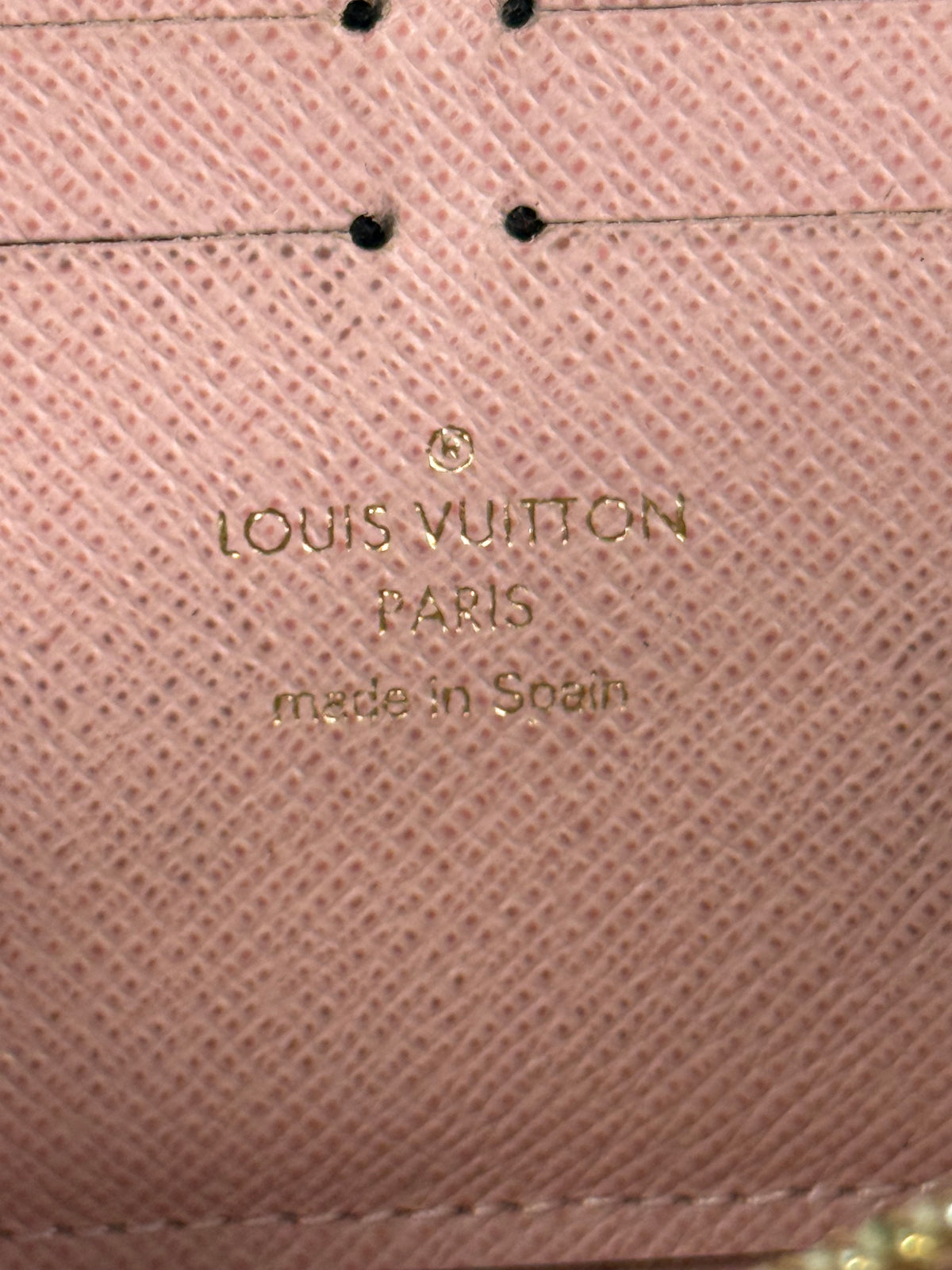 DAMIER AZUR PORTefeuille CLÉMENCE ROSE BALLERINE N61264