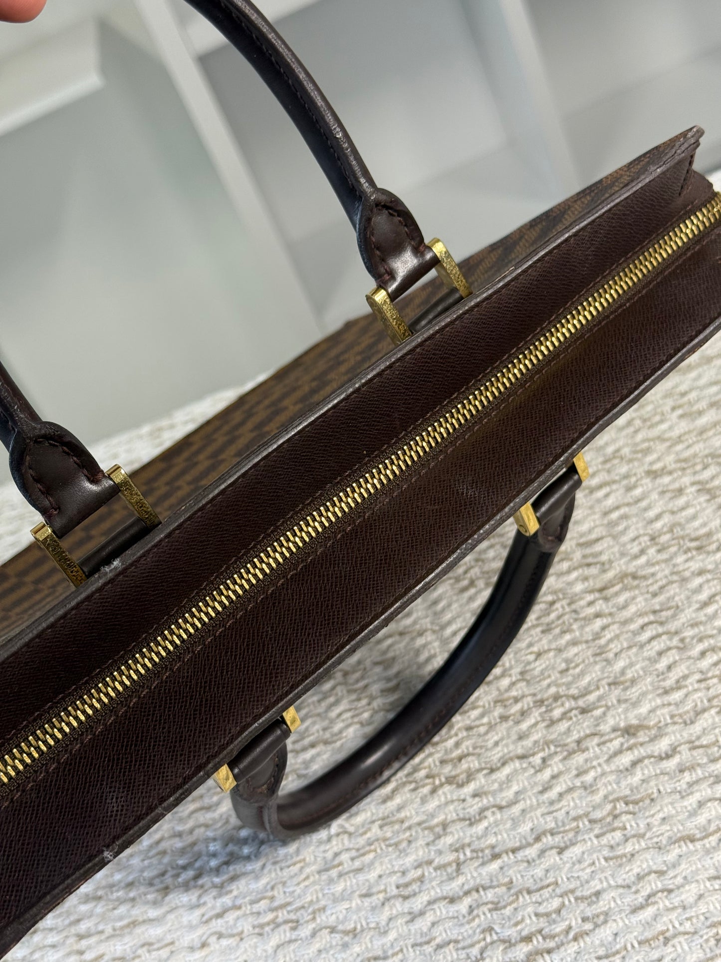 LOUIS VUITTON DAMIER CANVAS VENICE SAC PLAT BAG