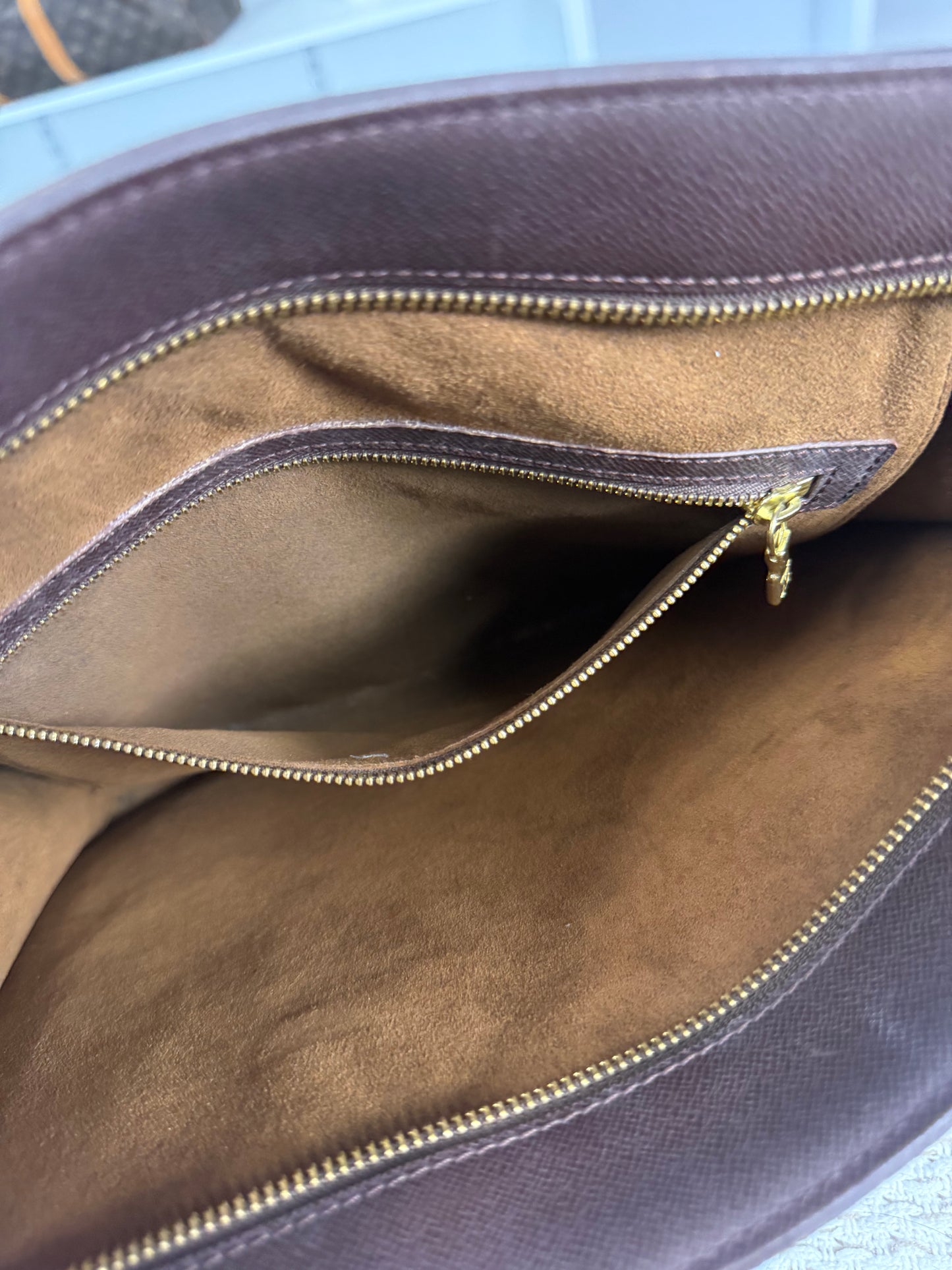 LOUIS VUITTON DAMIER CANVAS VENICE SAC PLAT BAG