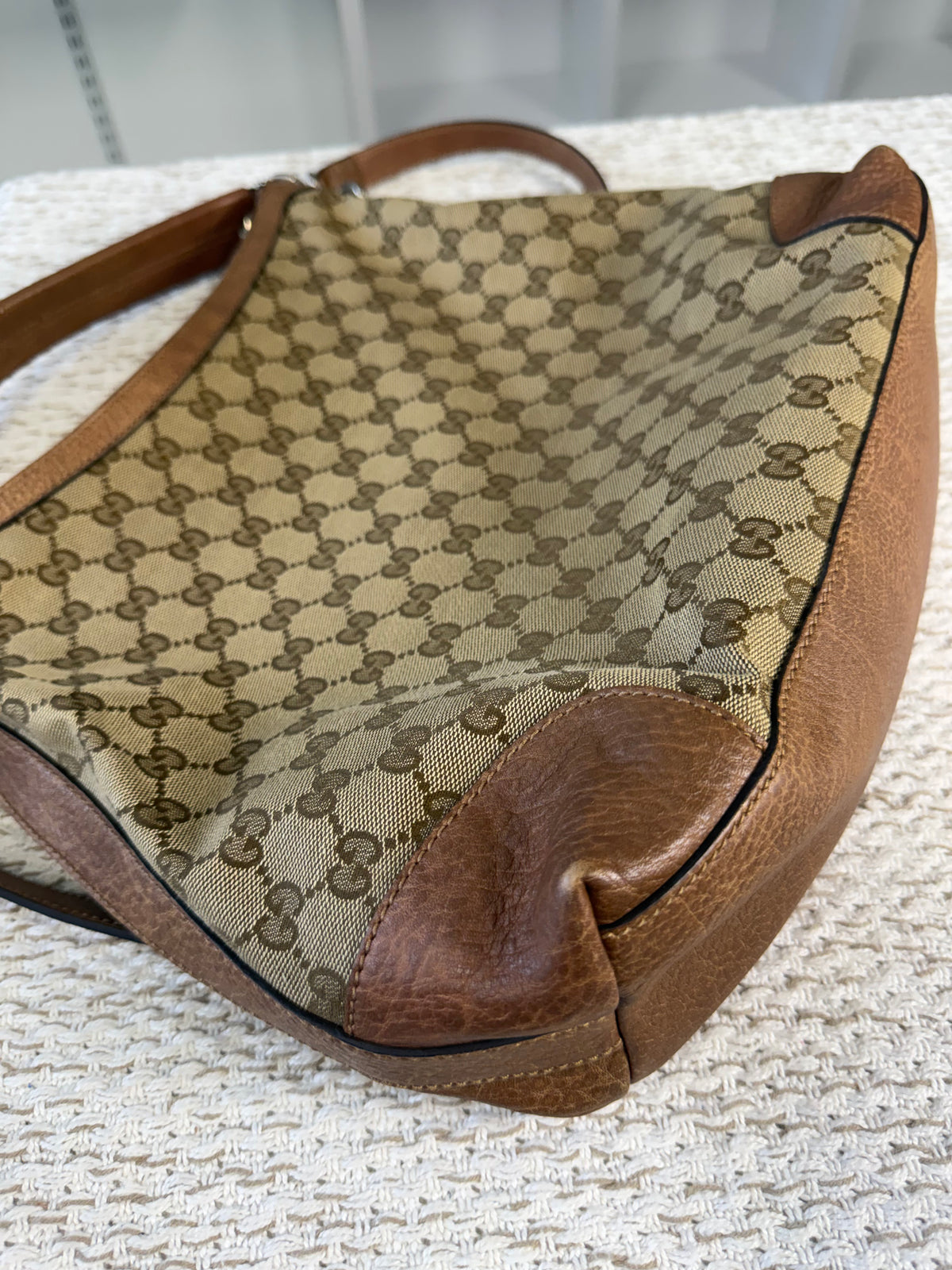 Beige/Brown GG Canvas Miss GG Original Hobo Bag