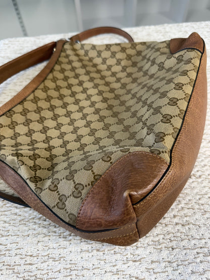 Beige/Brown GG Canvas Miss GG Original Hobo Bag