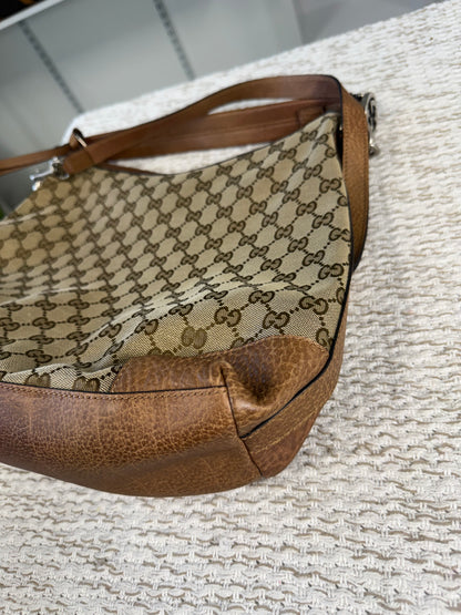 Beige/Brown GG Canvas Miss GG Original Hobo Bag