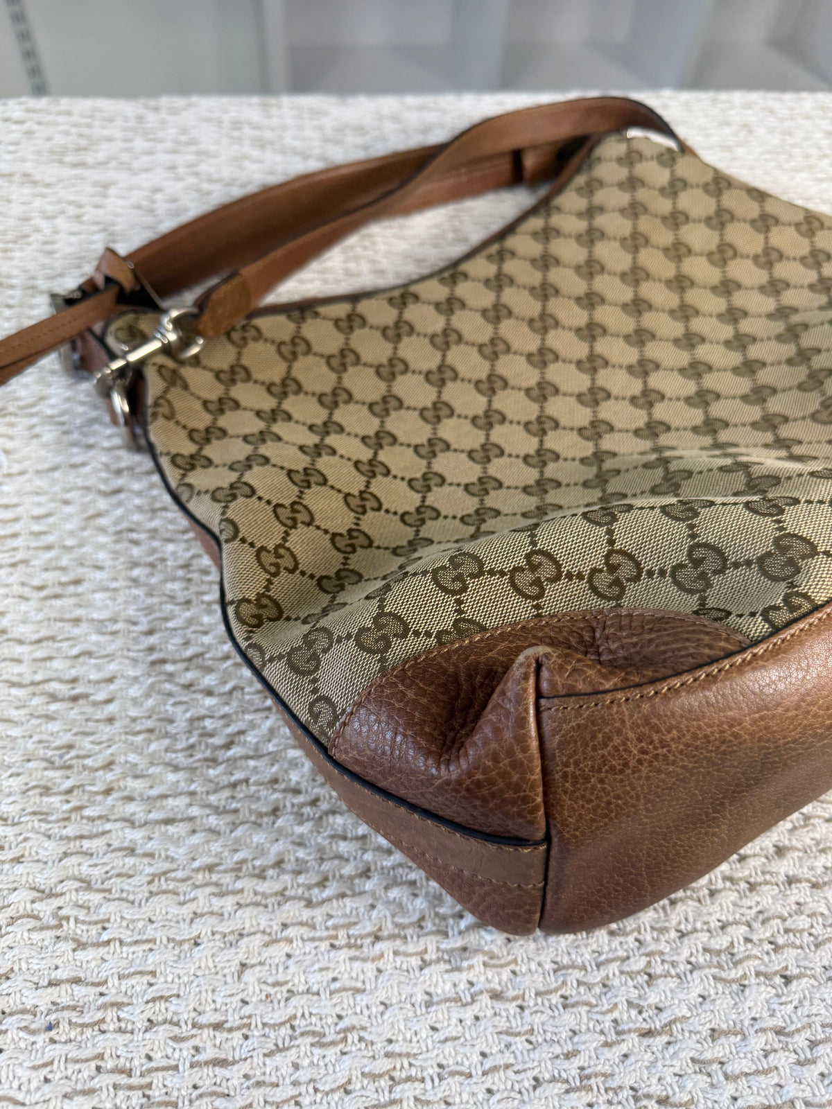 Beige/Brown GG Canvas Miss GG Original Hobo Bag