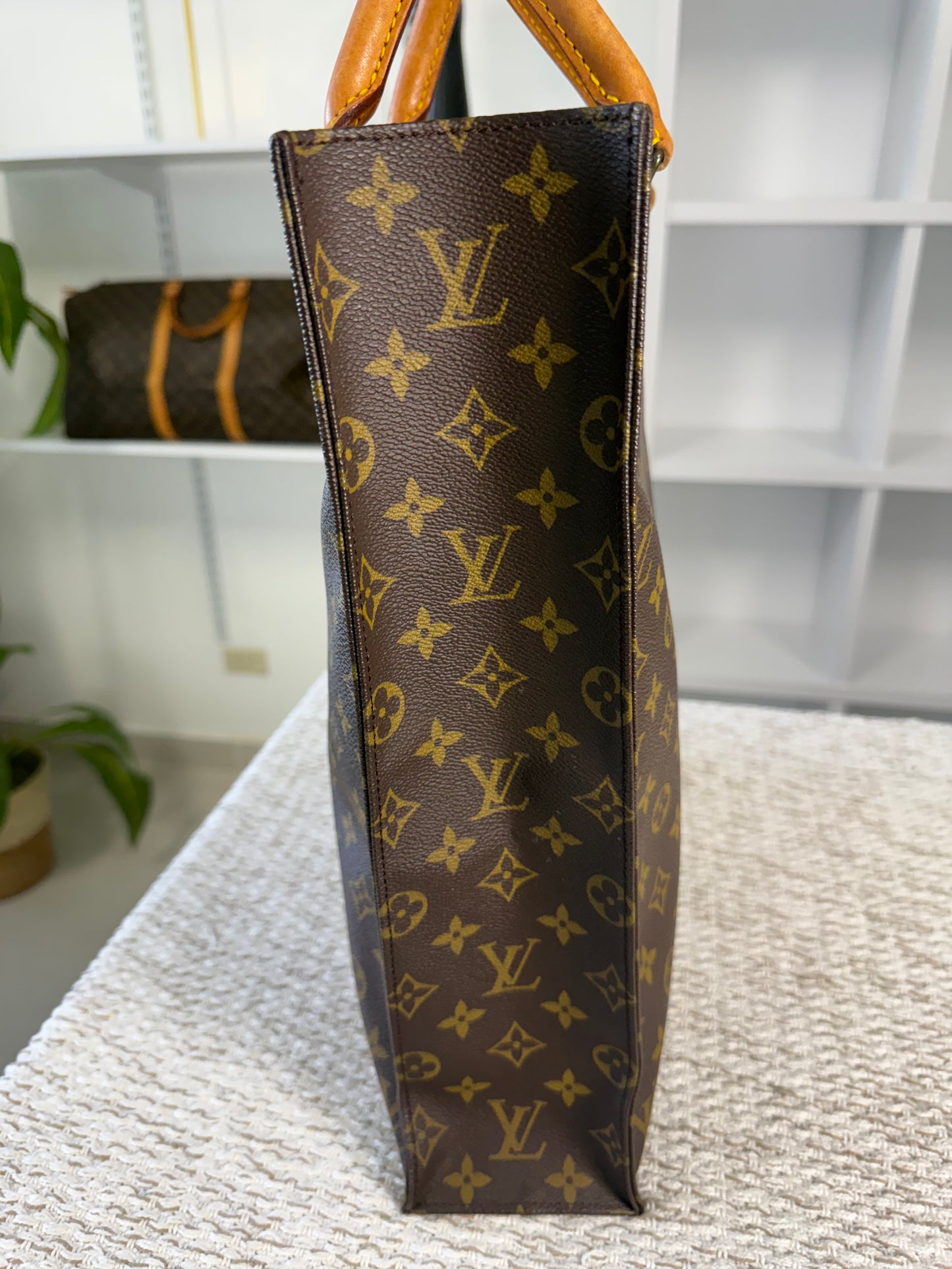 LOUIS VUITTON SAC PLAT CANVAS TOTE BAG in Monogram