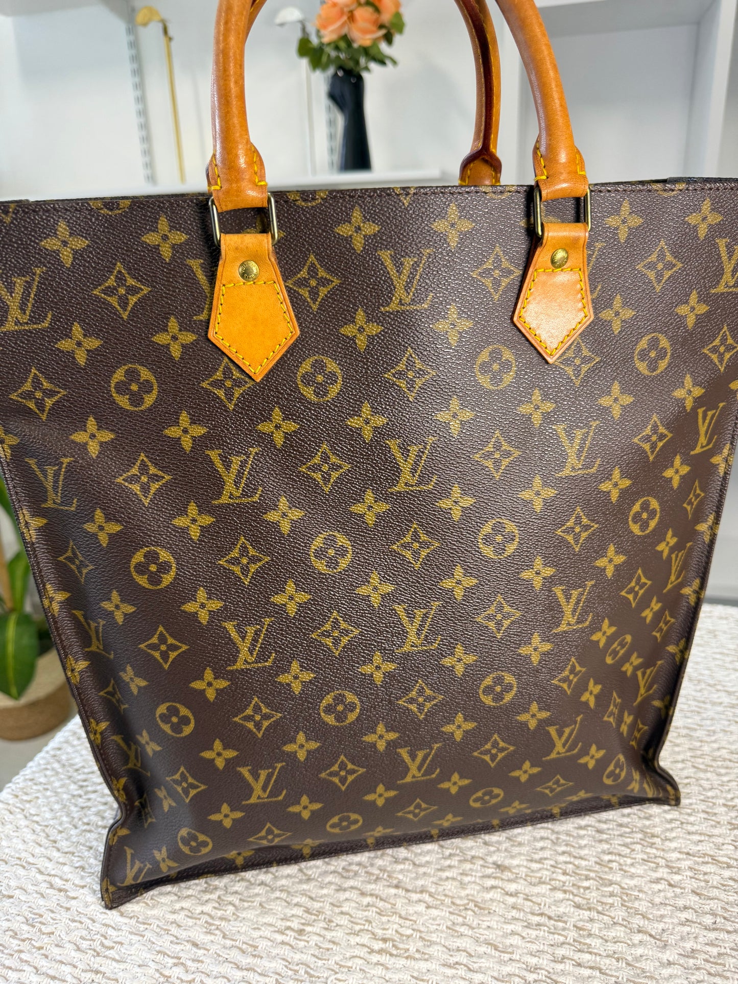 LOUIS VUITTON SAC PLAT CANVAS TOTE BAG in Monogram