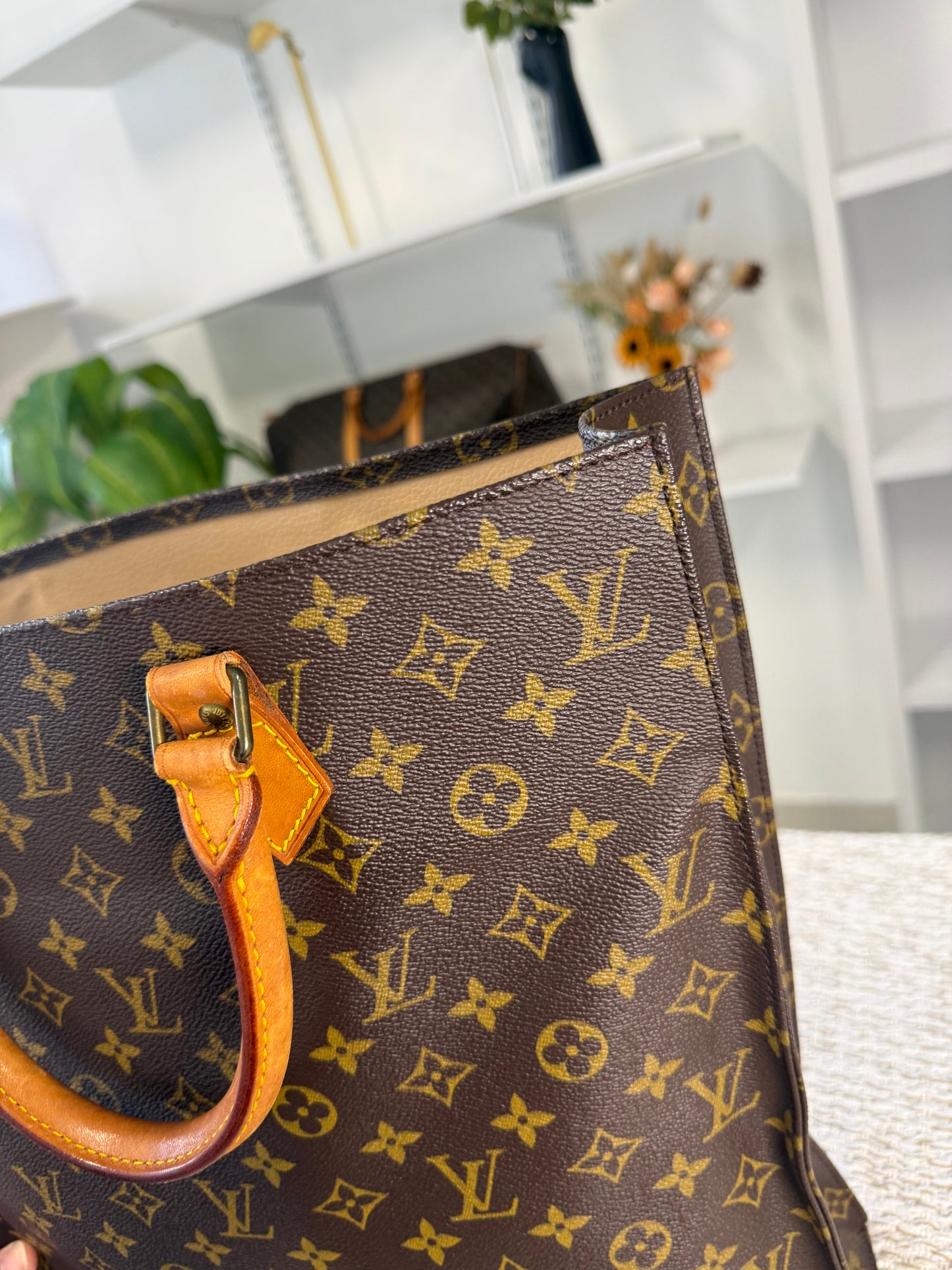 LOUIS VUITTON SAC PLAT CANVAS TOTE BAG in Monogram