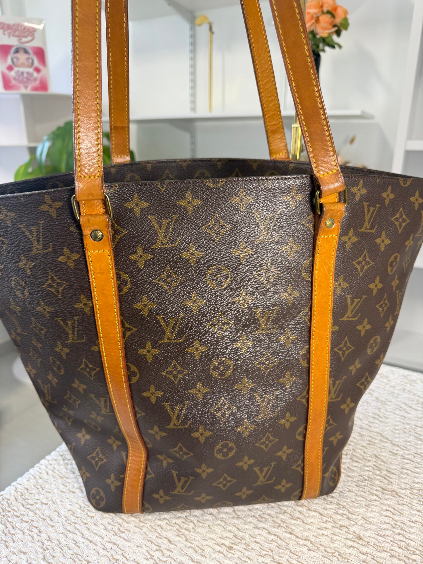 LOUIS VUITTON CANVAS SAC SHOPPING GM TOTE BAG in Monogram