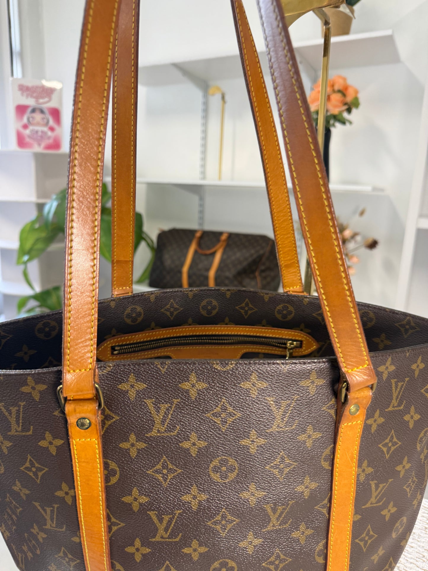 LOUIS VUITTON CANVAS SAC SHOPPING GM TOTE BAG in Monogram