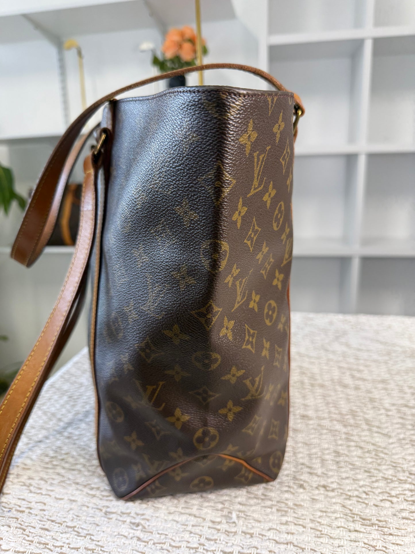 LOUIS VUITTON CANVAS SAC SHOPPING GM TOTE BAG in Monogram
