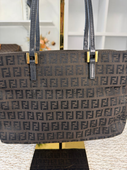 ZUCCHINO TOTE BAG BROWN FF CANVAS in Monogram