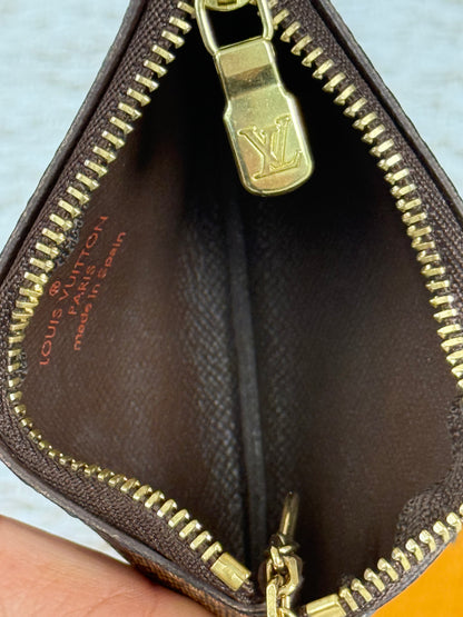 Damier Ebene Key Pouch Brown